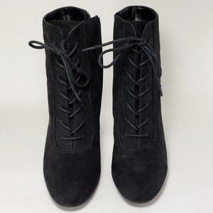 3'' Size 8 A New Day Black Velvet Lace Up Boots